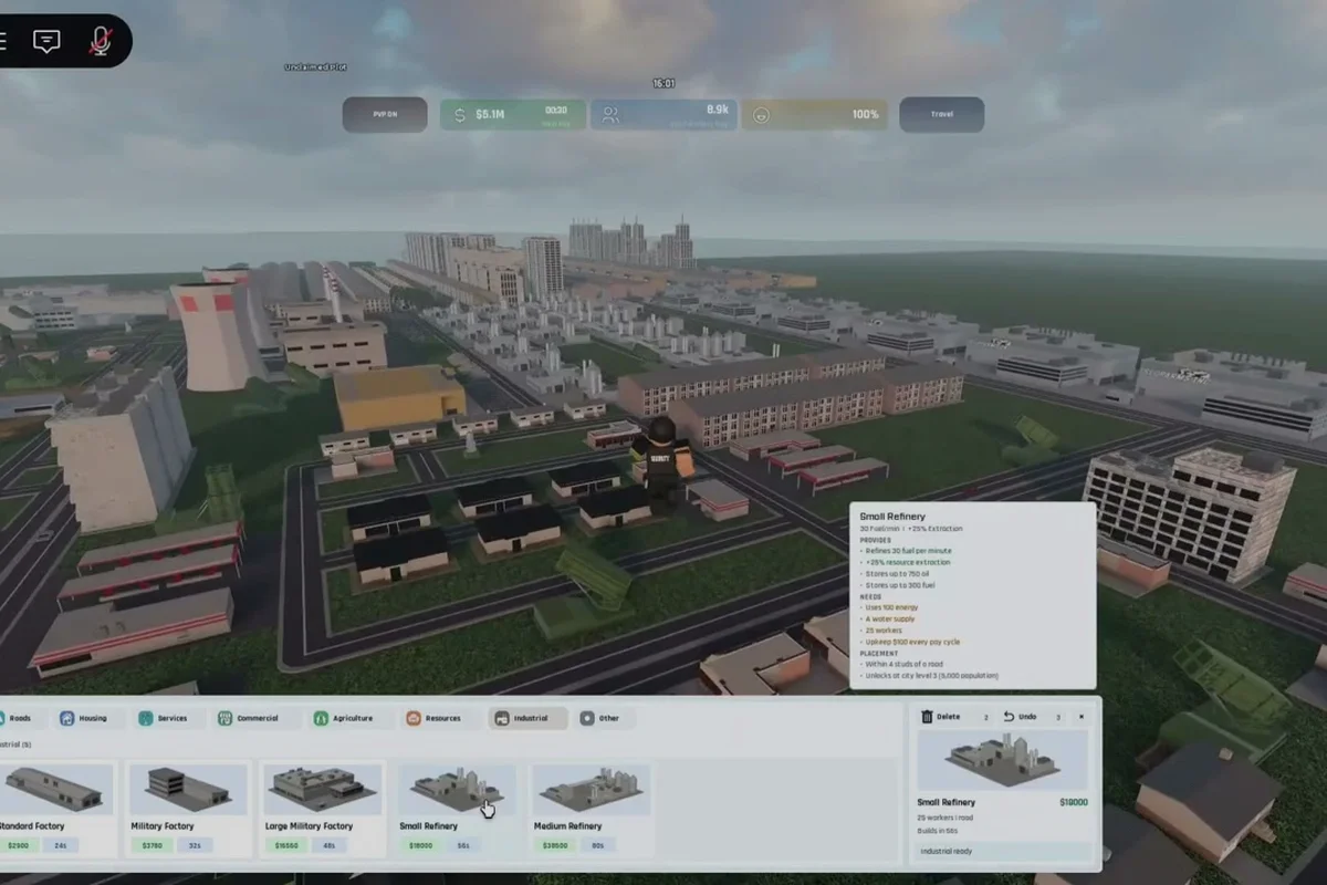 Build and Conquer Fuel Production: Refineries & Power